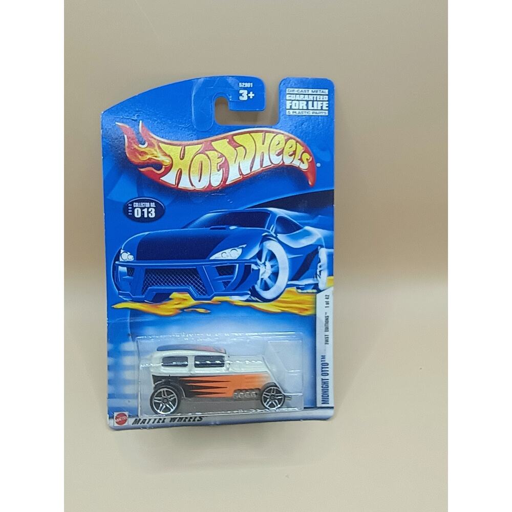 Hot Wheels MIDNIGHT OTTO 2002 First Editions Collector # 13 VINTAGE Mattel 2001